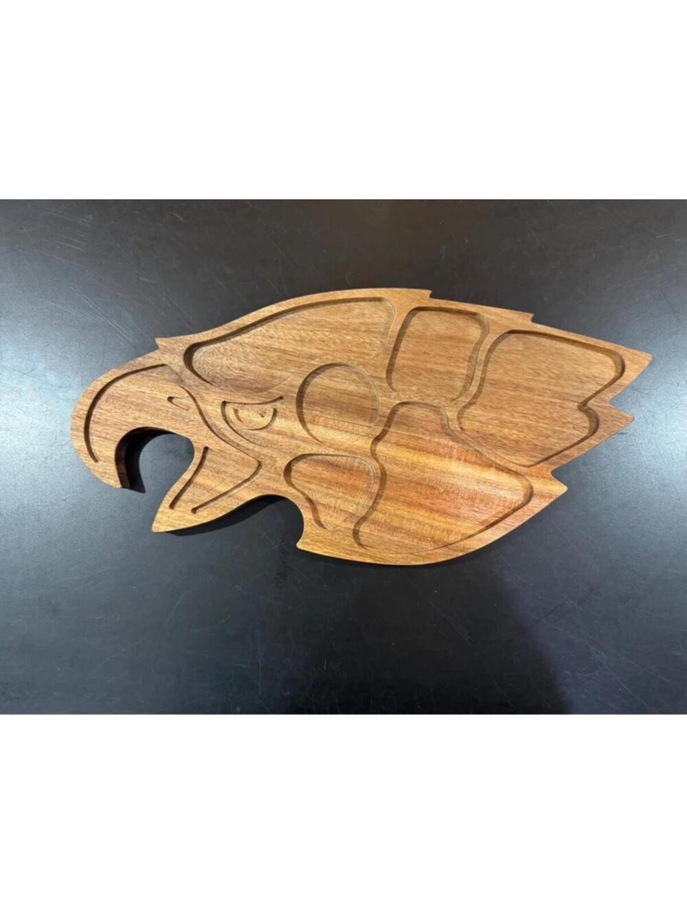 Wooden Eagle Head Serving Board Charcuterie Tray 16-17in